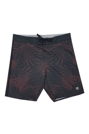 Bermuda Água Censura 18 Estampada - BORDO