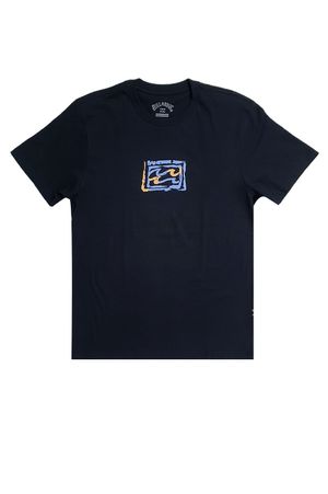 Camiseta Billabong Crayon Wave III-PRETO
