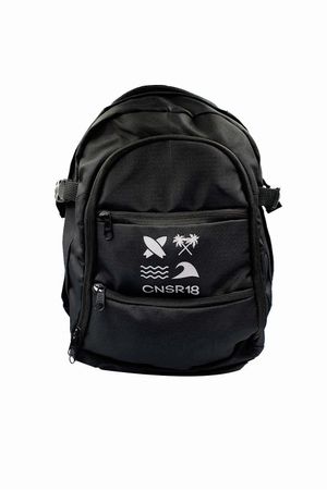 Mochila Censura 18 4 Bolsos Nylon-PRETO