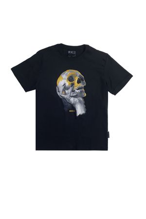 Camiseta MCD Regular Crânio Gold-PRETO