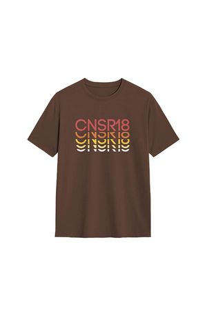 Camiseta CNSR18 Barrado Degradê-MARROM