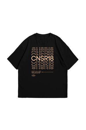 Camiseta CNSR18 Frequência Over-PRETO